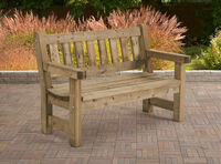 Talen Buitenmeubelen Parkbank Zeist - Bruin - 94x65x135 cm