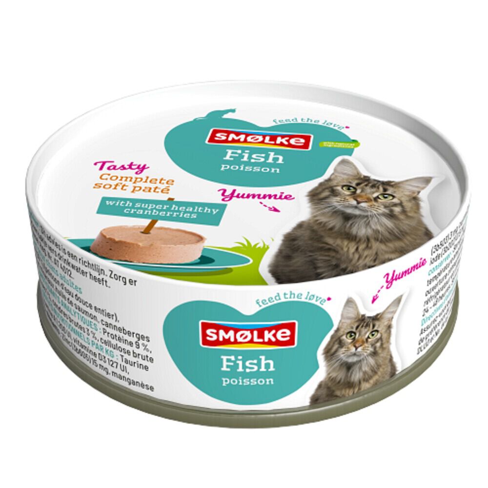 Smölke Soft Paté - Kattenvoer - 80 Gram - vis