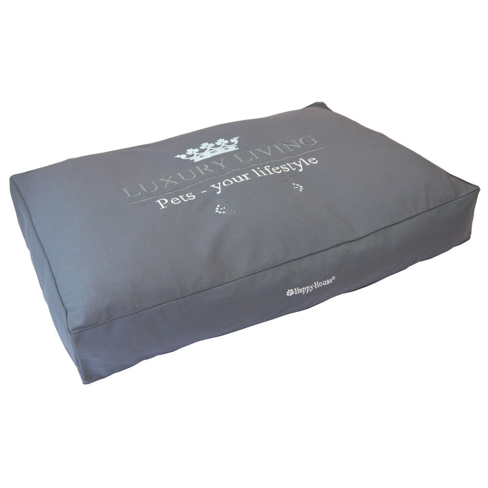 Happy-House Blokkussen Luxury Living - Hondenkussen - Grijs - 15x110x110 cm - L