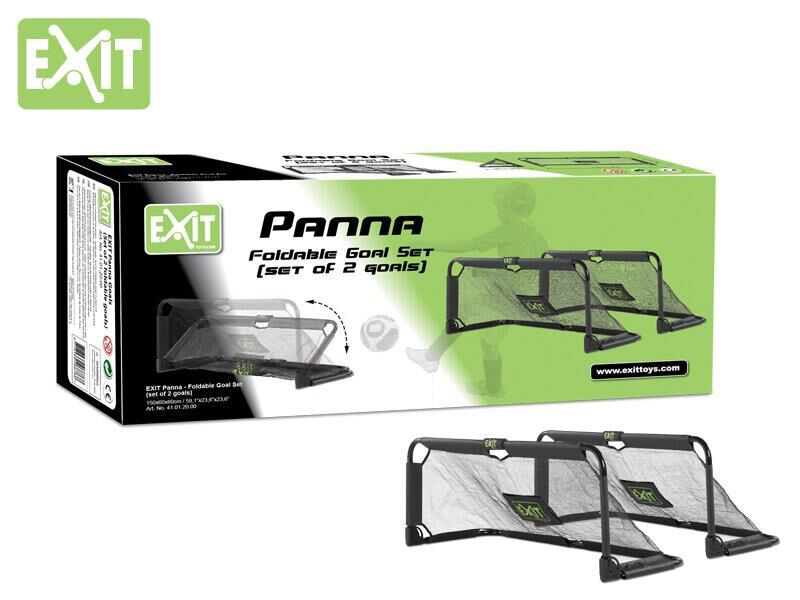 EXIT Panna Opvouwbaar - voetbalgoal - Zwart - Staal