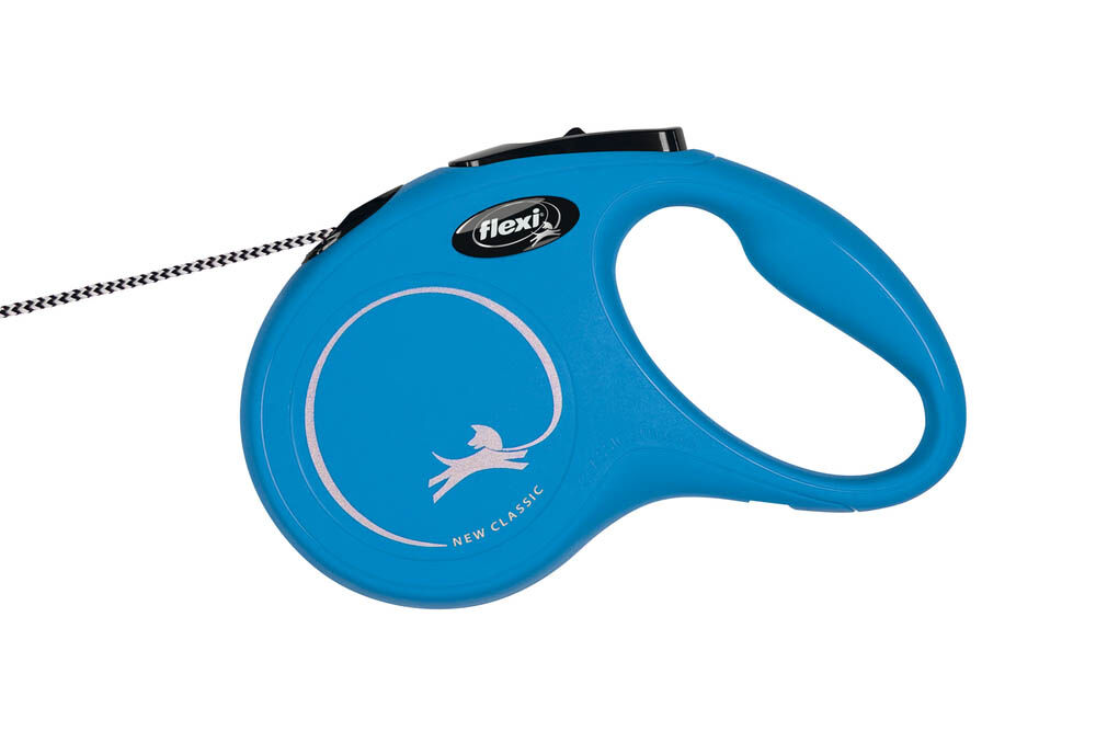 Flexi New Classic Koord - Rollijn - Hondenriem - blauw - M - 500 cm