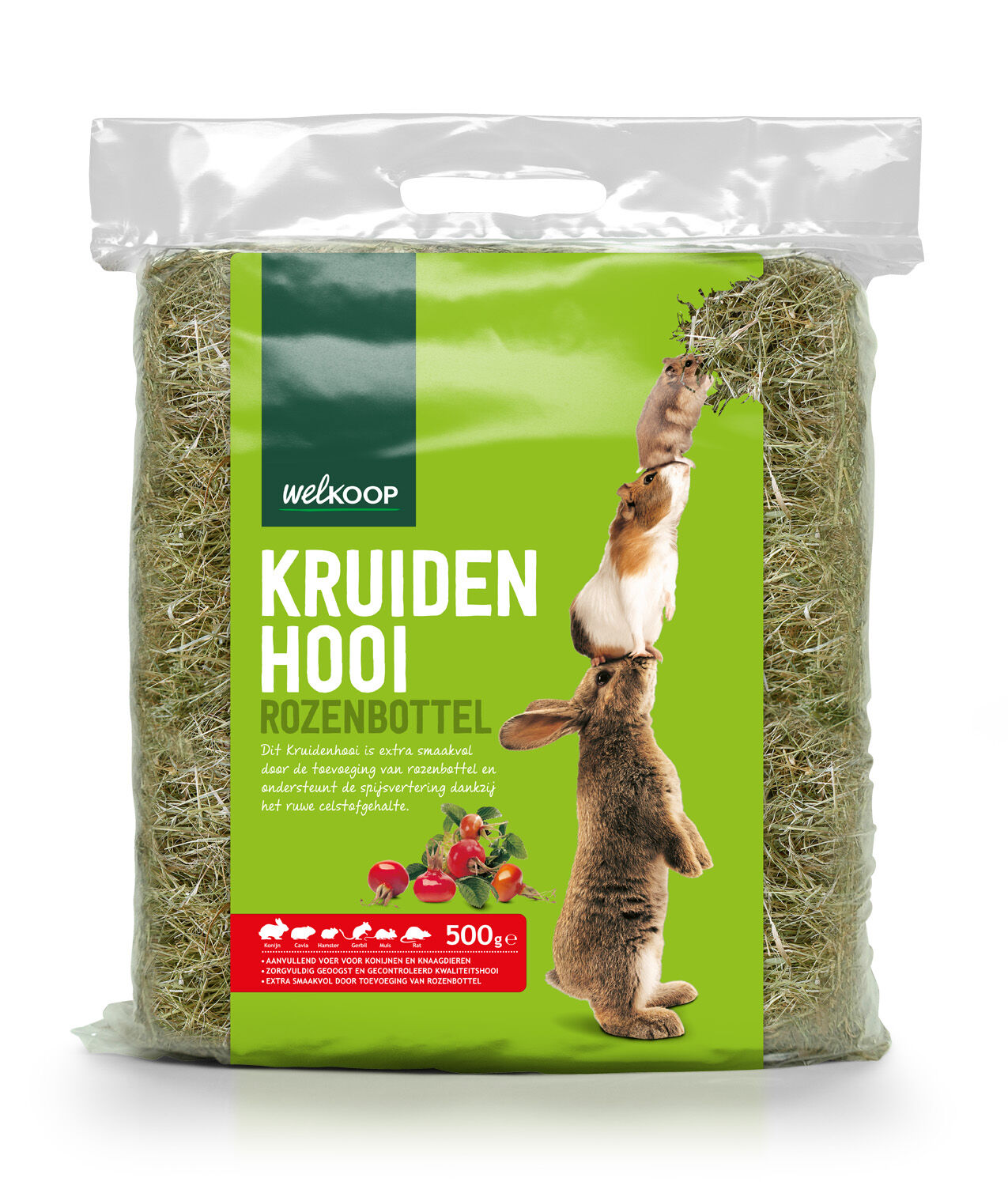 Welkoop - Kruidenhooi - 500 Gram - rozenbottel Welkoop - Kruidenhooi - 500 Gram - rozenbottel