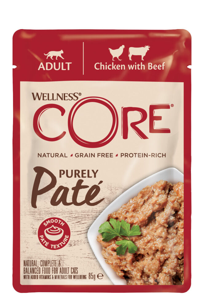 Wellness Core Purely Pate - Kattenvoer - 85 Gram - rund, kip Wellness Core Purely Pate - Kattenvoer - 85 Gram - rund, kip