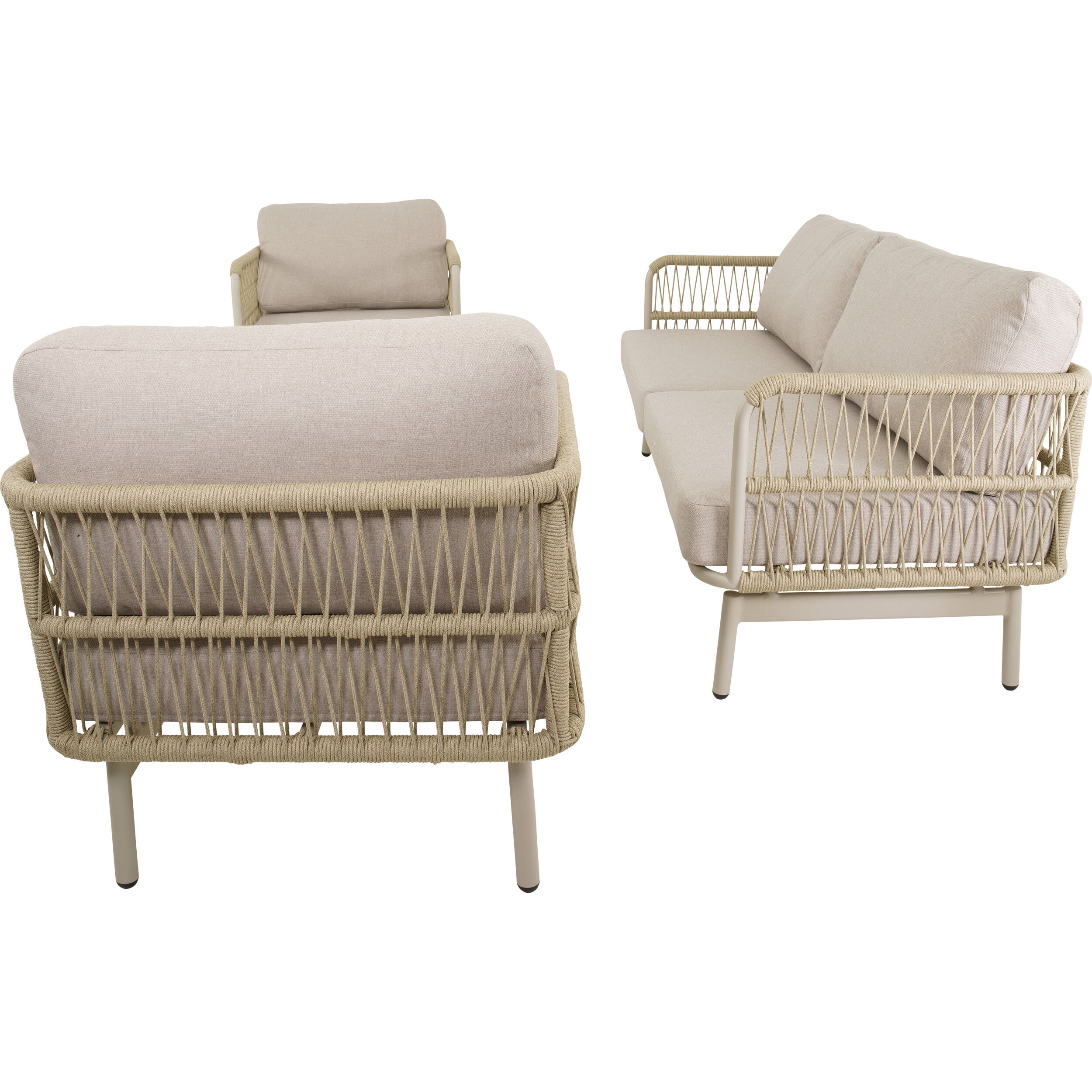 Lesli Living Akiro - Loungeset - Beige - 66x75x179 cm