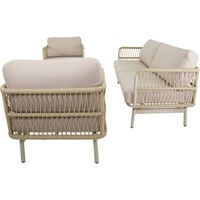 Lesli Living Akiro - Loungeset - Beige - 66x75x179 cm