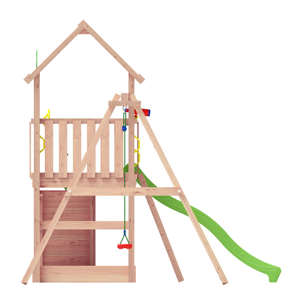 Jungle Gym Kongsberg Douglas - Speeltoestel - Licht groen - Douglas hout