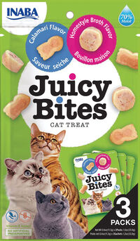 Inaba Juicy Bites - Kattensnack - 34 Gram - inktvis, bouillon