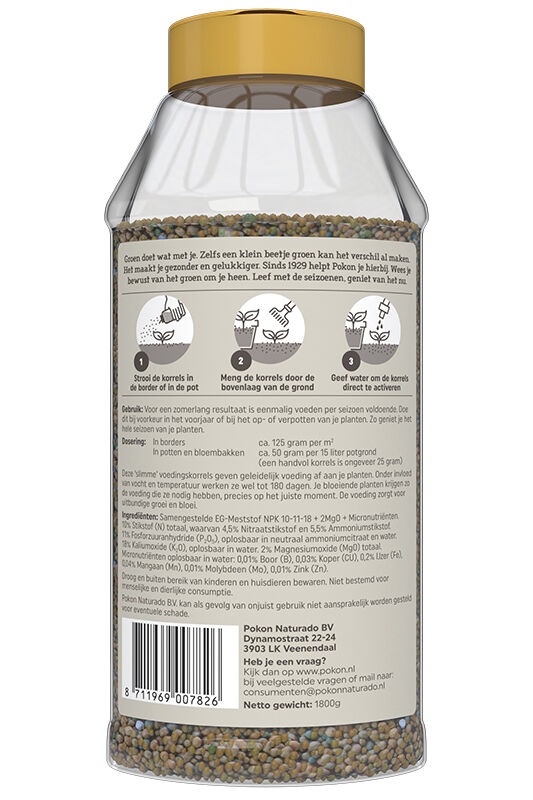 Pokon Langwerkende voedingskorrels - Siertuinmeststof - 13 m2 - 1800 Gram