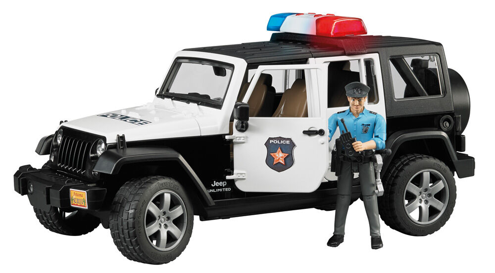 Bruder Jeep Wrangler Unlimited Rubicon politieauto met politieman 1:16 - Vrachtwagens & auto's