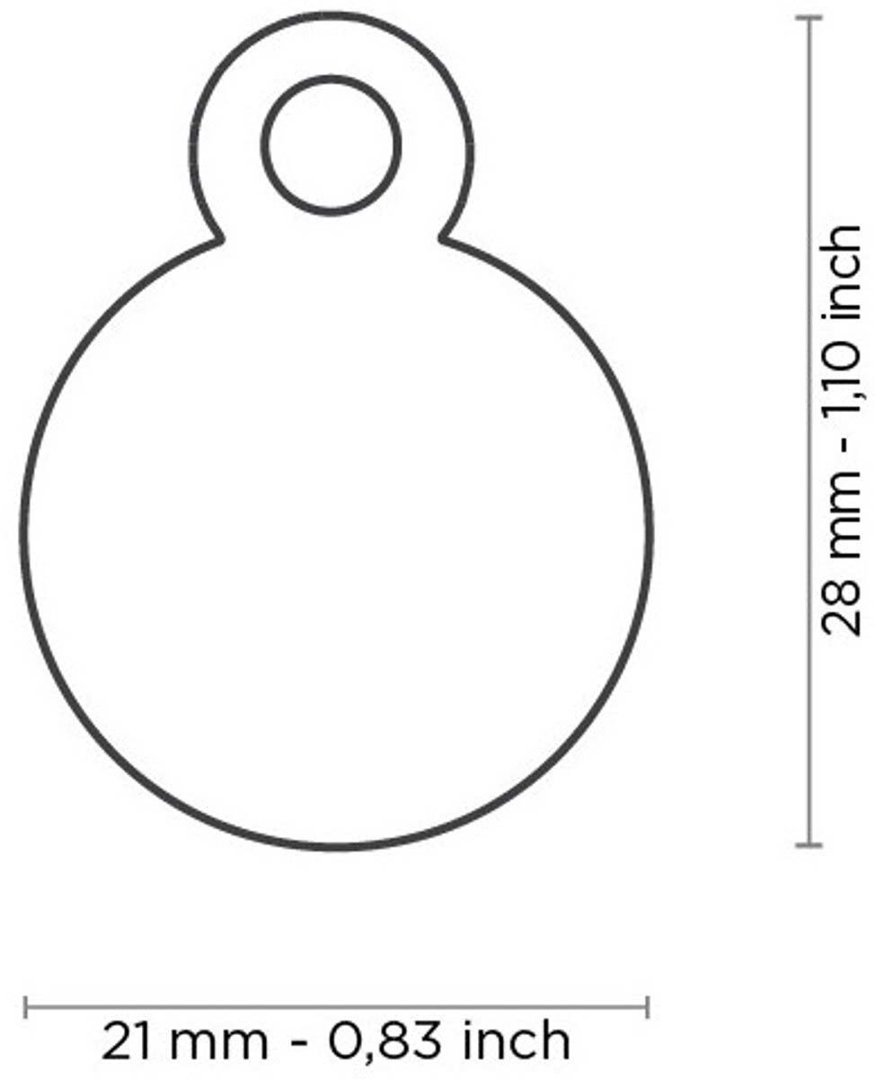 My Family Rond - Hondenpenning - Chroom - S