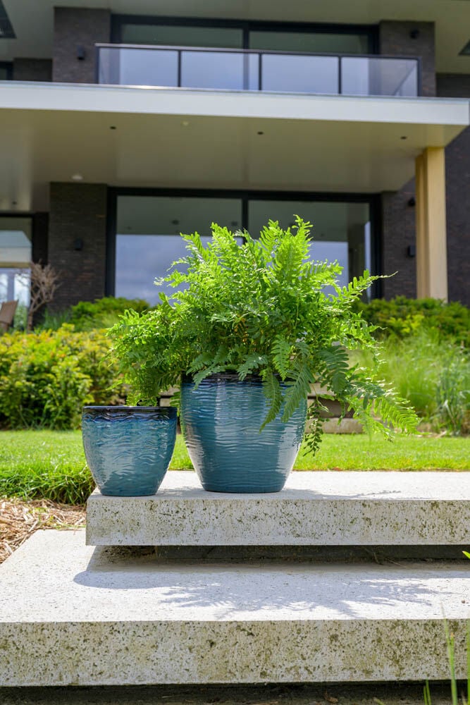 Passion for Pottery Corsica 28BG - Bloempot - Blauw / grijs - 38 cm