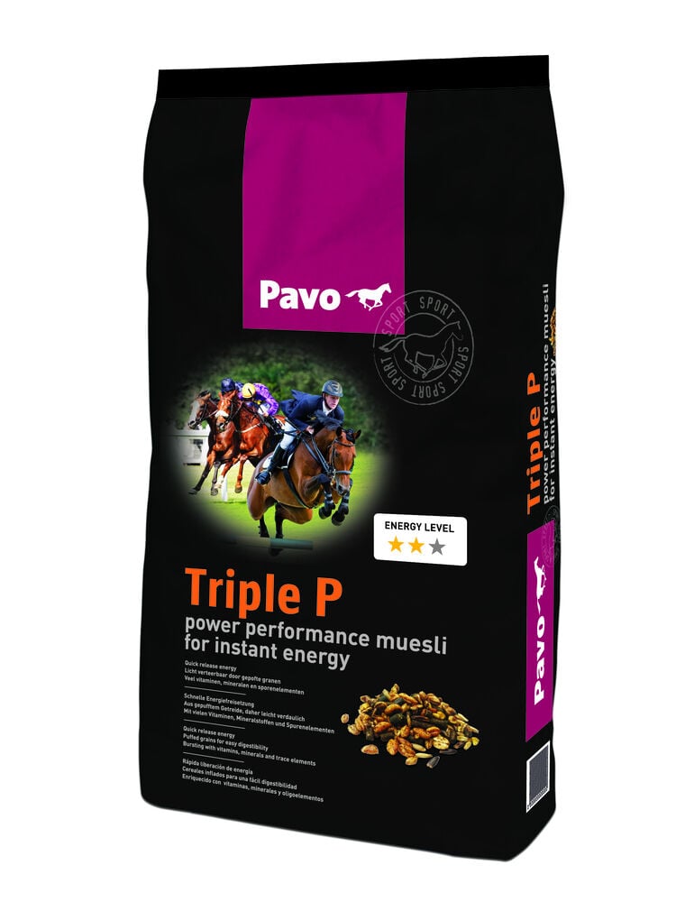 Pavo Triple P  -  Sport/ prestatie - Paardenvoer - 15 Kilogram - Zak