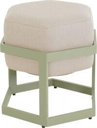 Lesli Living Esagono - Hocker - Zachtgroen - 47.5x41.5x48 cm