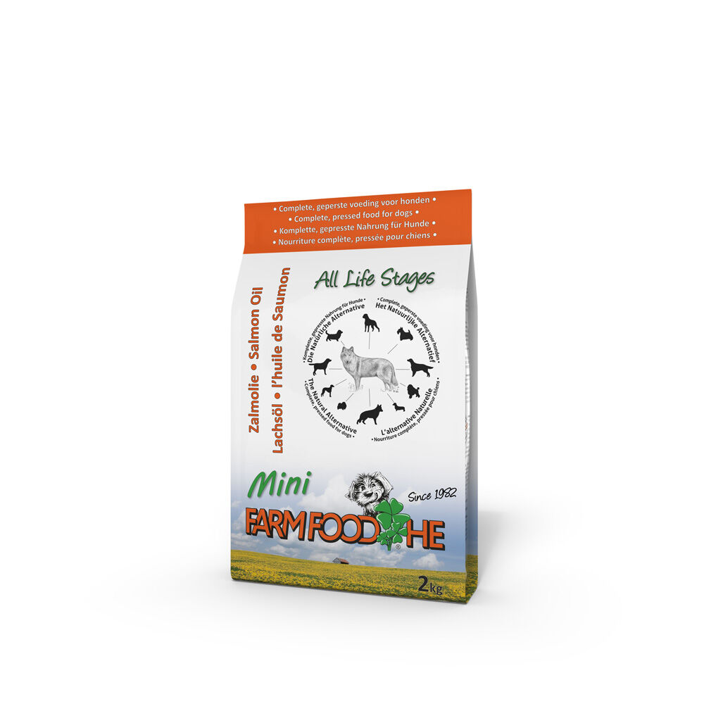 Farm Food HE Zalmolie Mini - Hondenvoer - 2 Kilogram - Zalm Farm Food HE Zalmolie Mini - Hondenvoer - 2 Kilogram - Zalm
