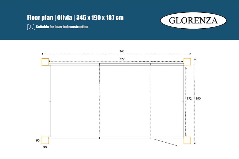 Glorenza Olivia - Kattenren - Antraciet - 187x190x345 cm