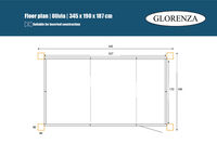 Glorenza Olivia - Kattenren - Antraciet - 187x190x345 cm
