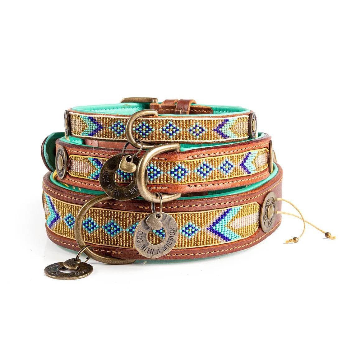 Dwam Indi Moon - Halsband Hond - Goud - 30 tot 33 cm