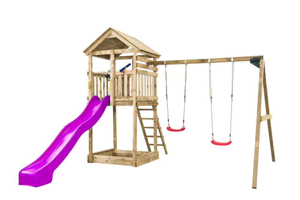 Swing King Daan - Speeltoestel - Paars - Hout Swing King Daan - Speeltoestel - Paars - Hout