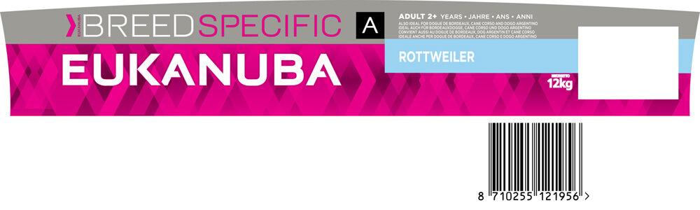 Eukanuba Breed Specific Rottweiler - Hondenvoer - 12 Kilogram - kip, kalkoen