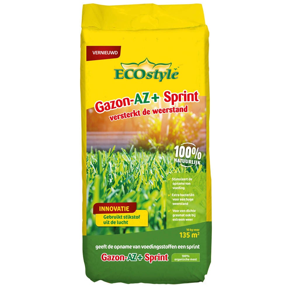 ECOstyle Gazon-AZ Sprint - Gazonmeststof - 135 m2 - 10 Kilogram ECOstyle Gazon-AZ Sprint - Gazonmeststof - 135 m2 - 10 Kilogram