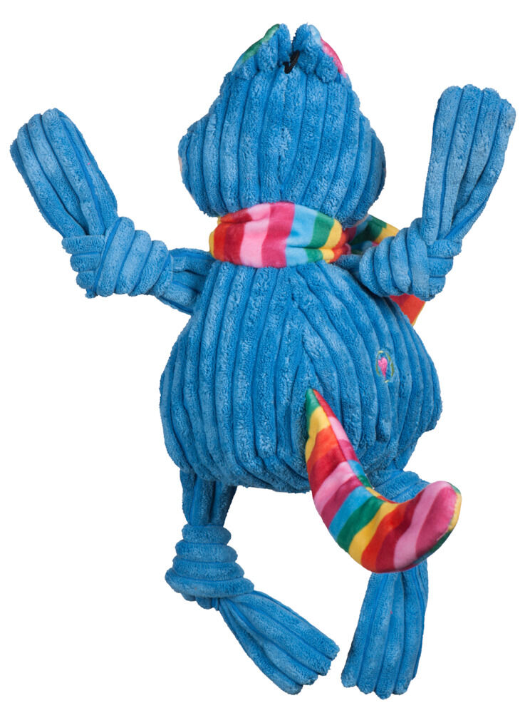 Huggle Hounds Kat - Knuffel - Hondenspeelgoed - blauw - 15x20x20 cm - XL