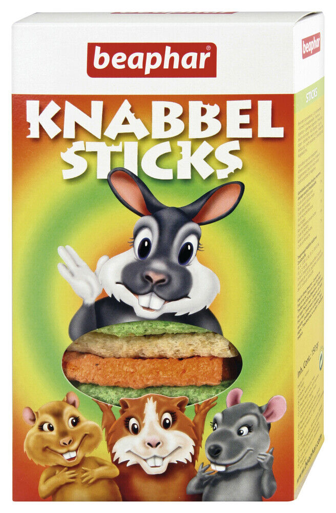Beaphar Knabbelsticks - Knaagdierensnack - 150 Gram - groente Beaphar Knabbelsticks - Knaagdierensnack - 150 Gram - groente