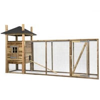 Voldux Hooiberg Fem XL - Kippenhok met ren - Naturel - Links