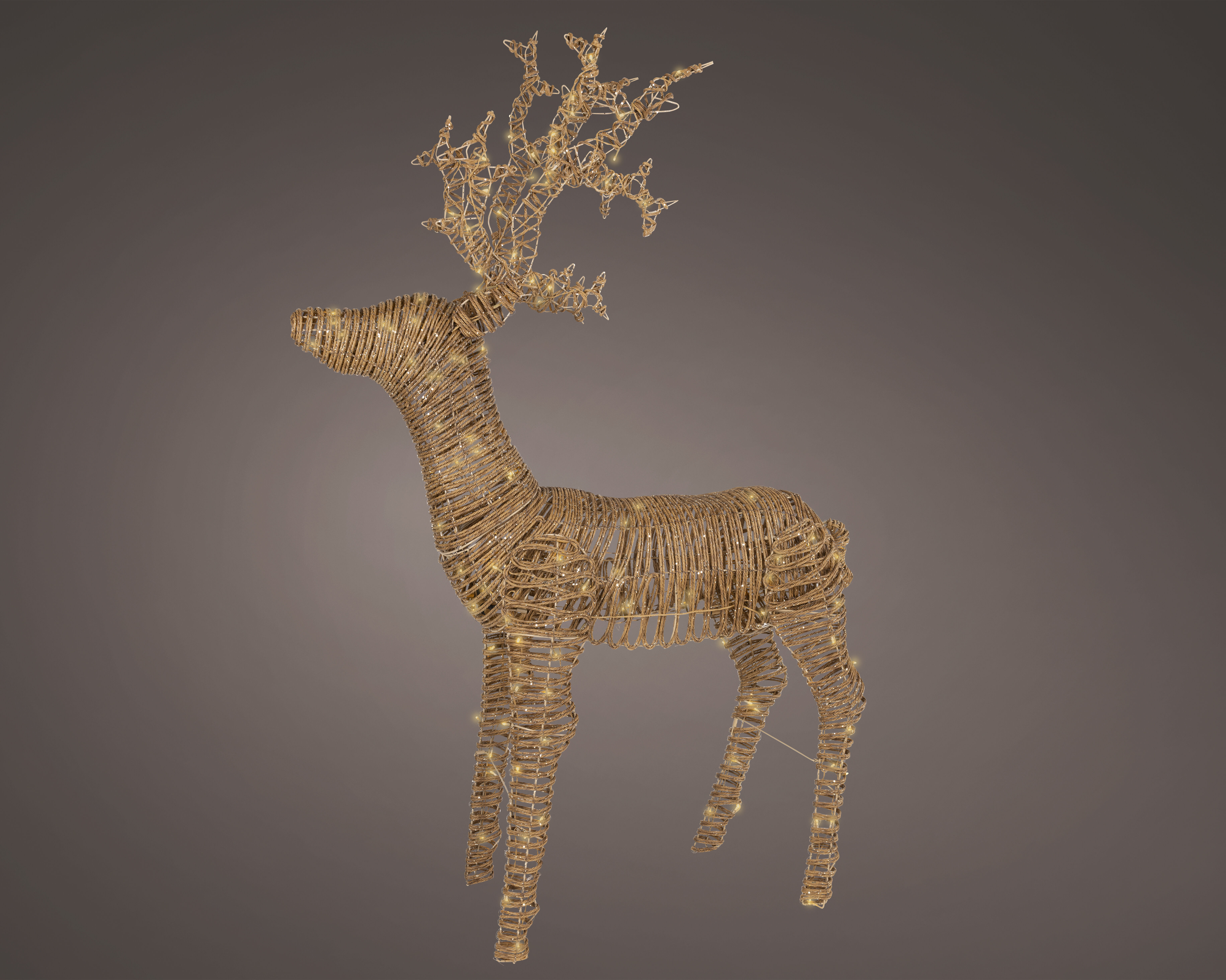 Lumineo LED Rendier - Kerstverlichting - 224 - Soft gold - 180 cm