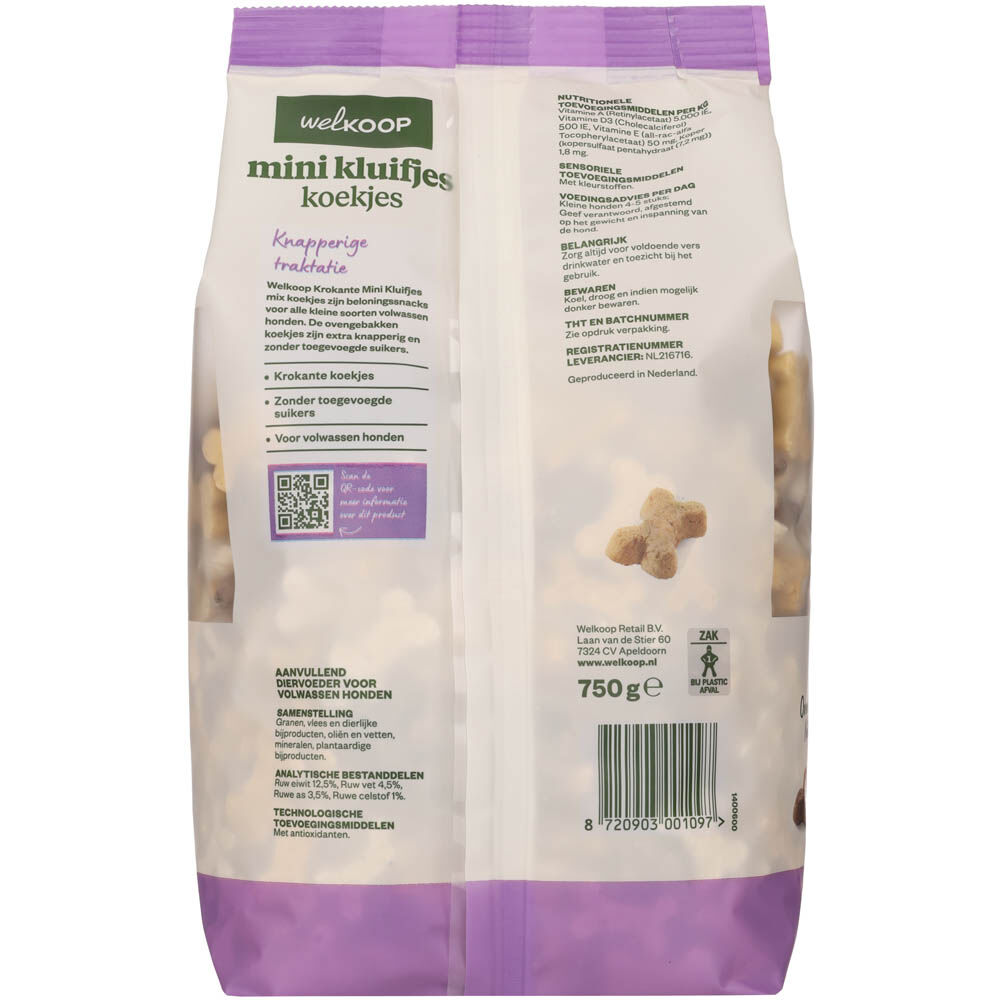 Welkoop Mini Kluifjes - Kleine honden - Hondenkoekjes - 750 Gram - S