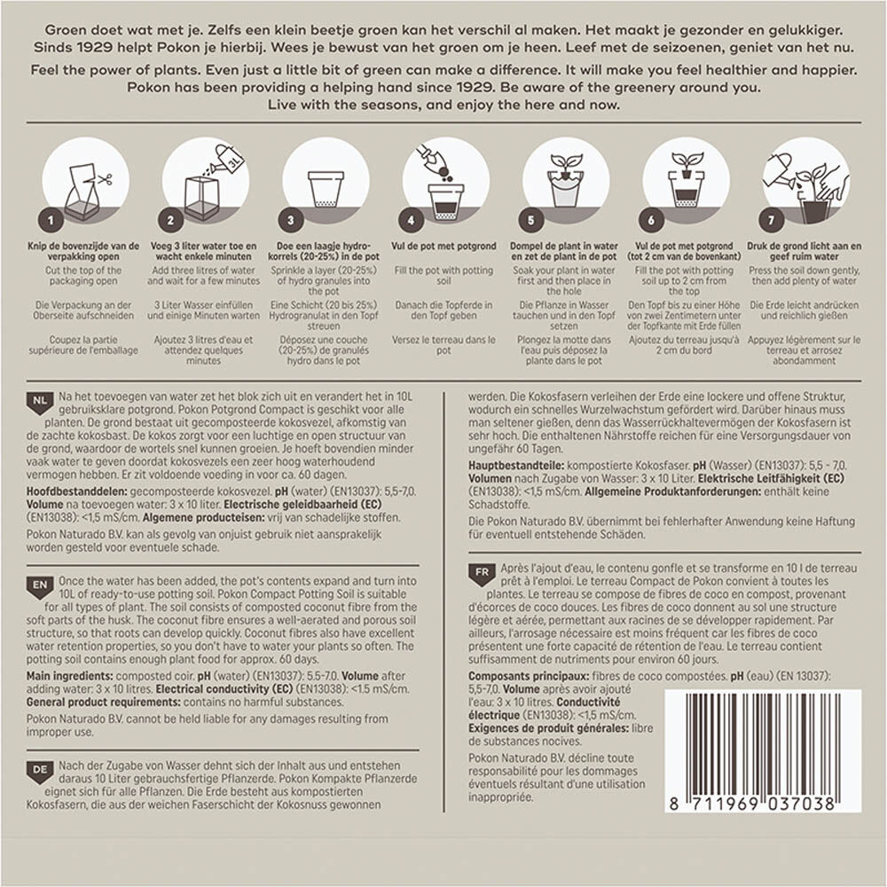 Pokon Kokos compact - Potgrond - 30 Liter