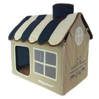 Happy-House Villa Dreamhouse - Hondenkussen - beige/blauw - 49x52x36 cm - Klein