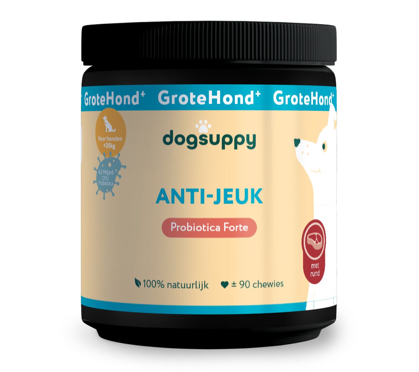 Dogsuppy Probiotica Forte - Anti Jeuk - Grote hond - 88 Gram