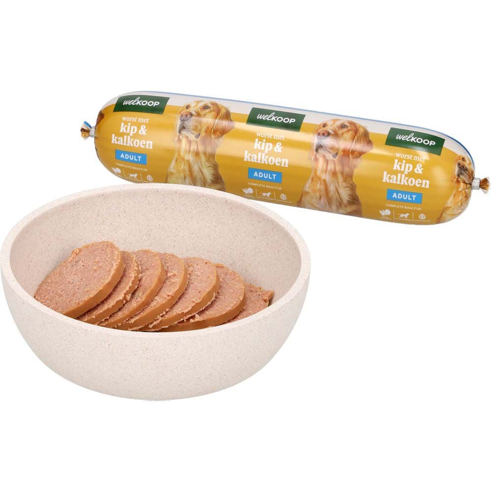 Welkoop Worst - Hondenvoer - 750 Gram - kalkoen