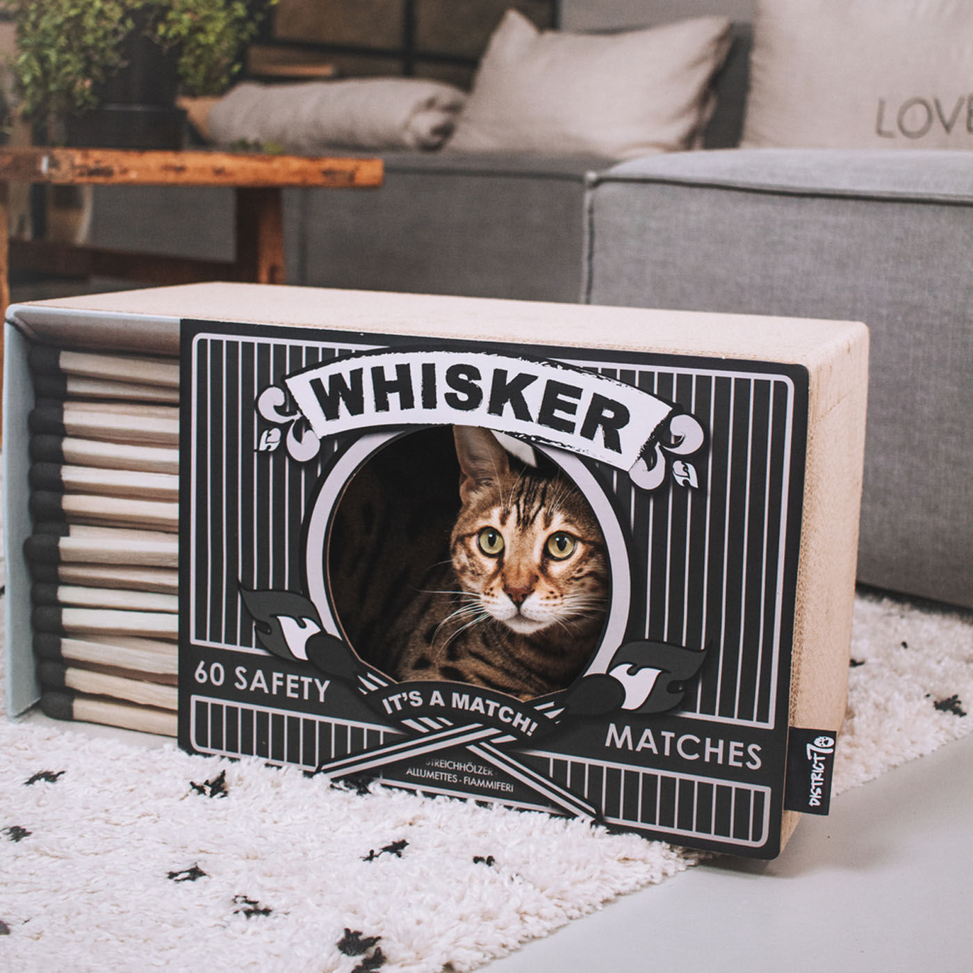 District 70 WHISKER - Krabmeubel - Zwart - 30x30x55 cm