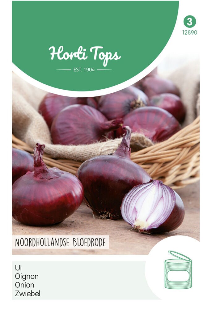 Hortitops Uien Allium cepa Noordhollandse Bloedrode - Groentezaden Hortitops Uien Allium cepa Noordhollandse Bloedrode - Groentezaden