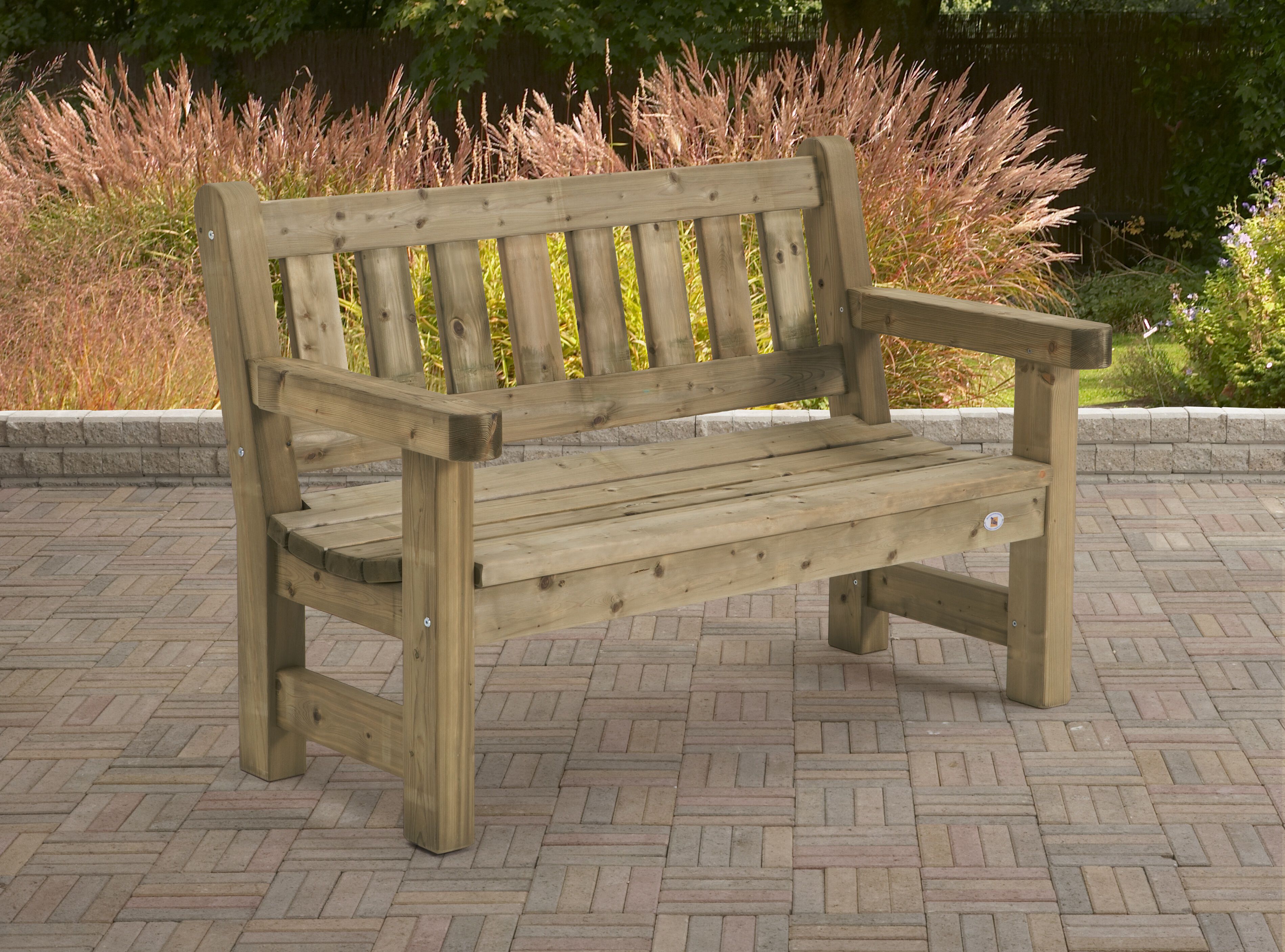 Talen Buitenmeubelen Parkbank Zeist - Bruin - 94x65x135 cm