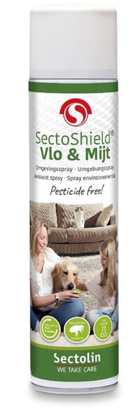 Sectolin Sectoshield - Vlooi en mijt omgevingsspray Hond en Kat - 400 Milliliter