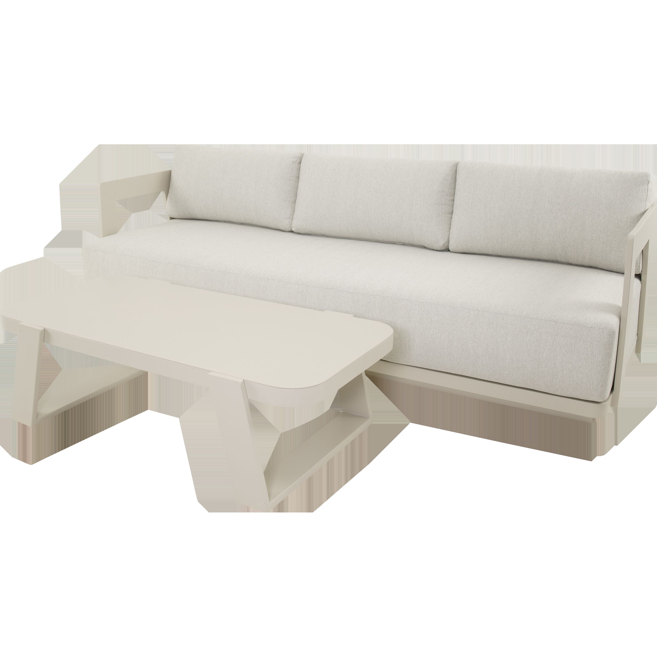 Lesli Living Makai - Loungeset - Beige - 229x79.5x129 cm