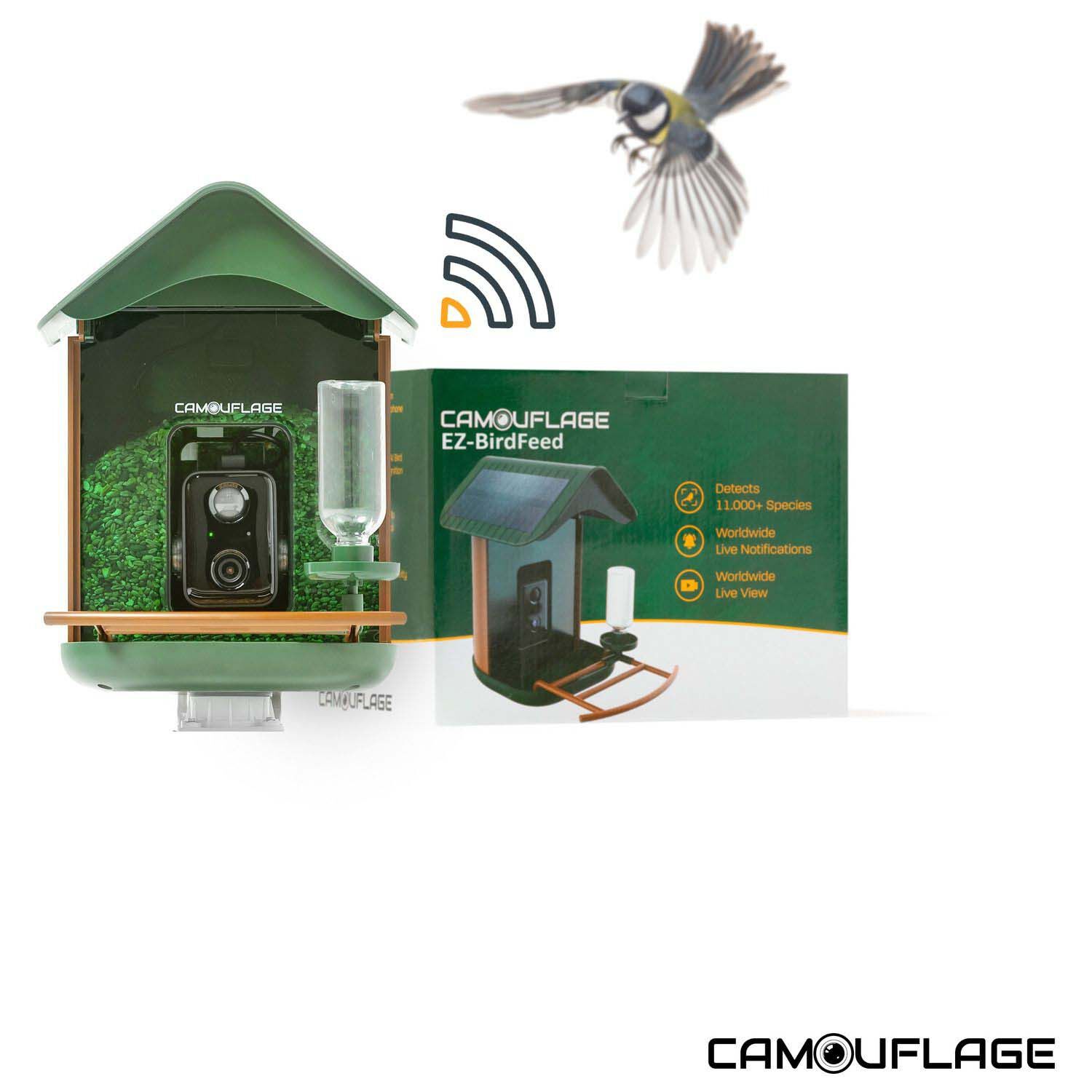 Camouflage Ez Birdfeed - Voederhuis met camera