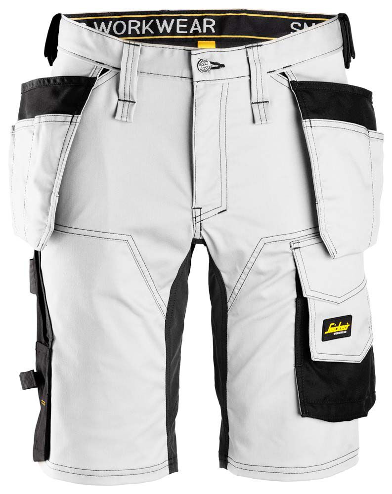 Snickers AllroundWork 6141 Stretch - Korte werkbroek - Wit - 54 Snickers AllroundWork 6141 Stretch - Korte werkbroek - Wit - 54