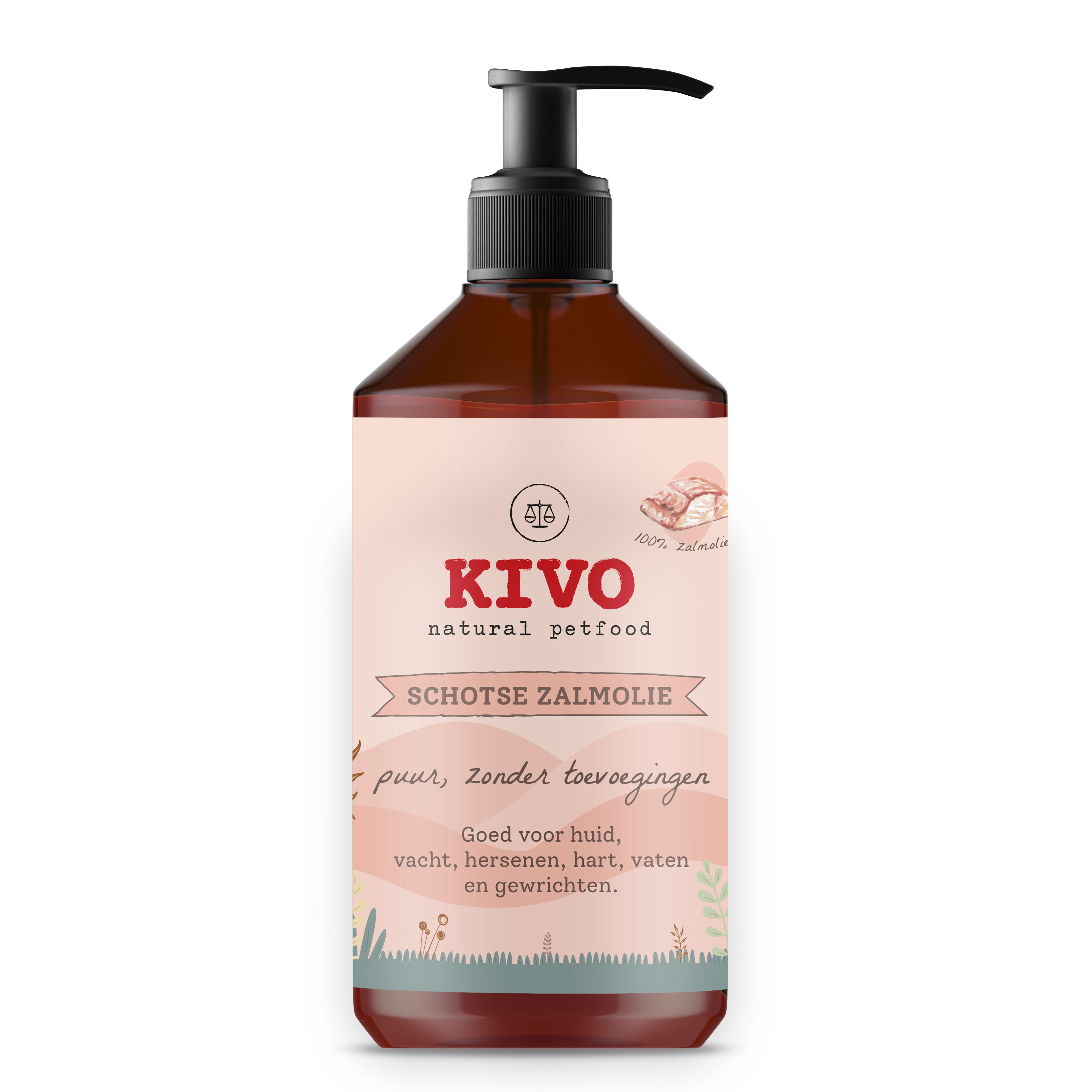 Kivo Schotse Zalmolie - Huid, vacht, gewrichten Hond - 1000 Milliliter Kivo Schotse Zalmolie - Huid, vacht, gewrichten Hond - 1000 Milliliter