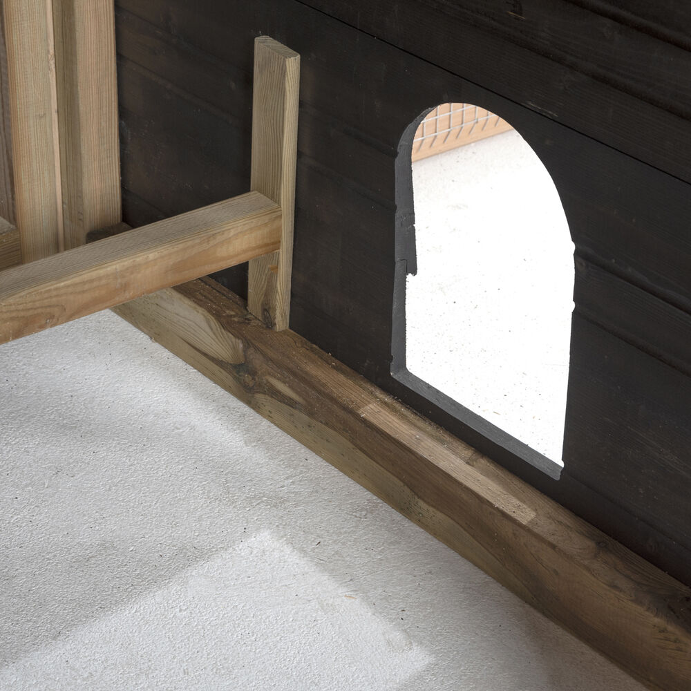 Voldux Hooiberg Niek XL - Kippenhok met ren - Naturel/zwart