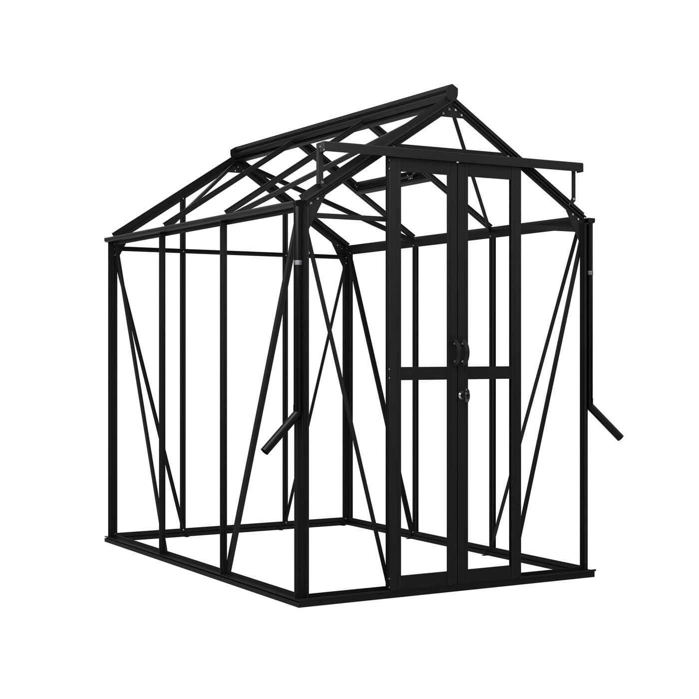 Royal Well Anne II Full Options - Tuinkas - Zwart - 211.2x149.8x220.1 cm - Veiligheidsglas
