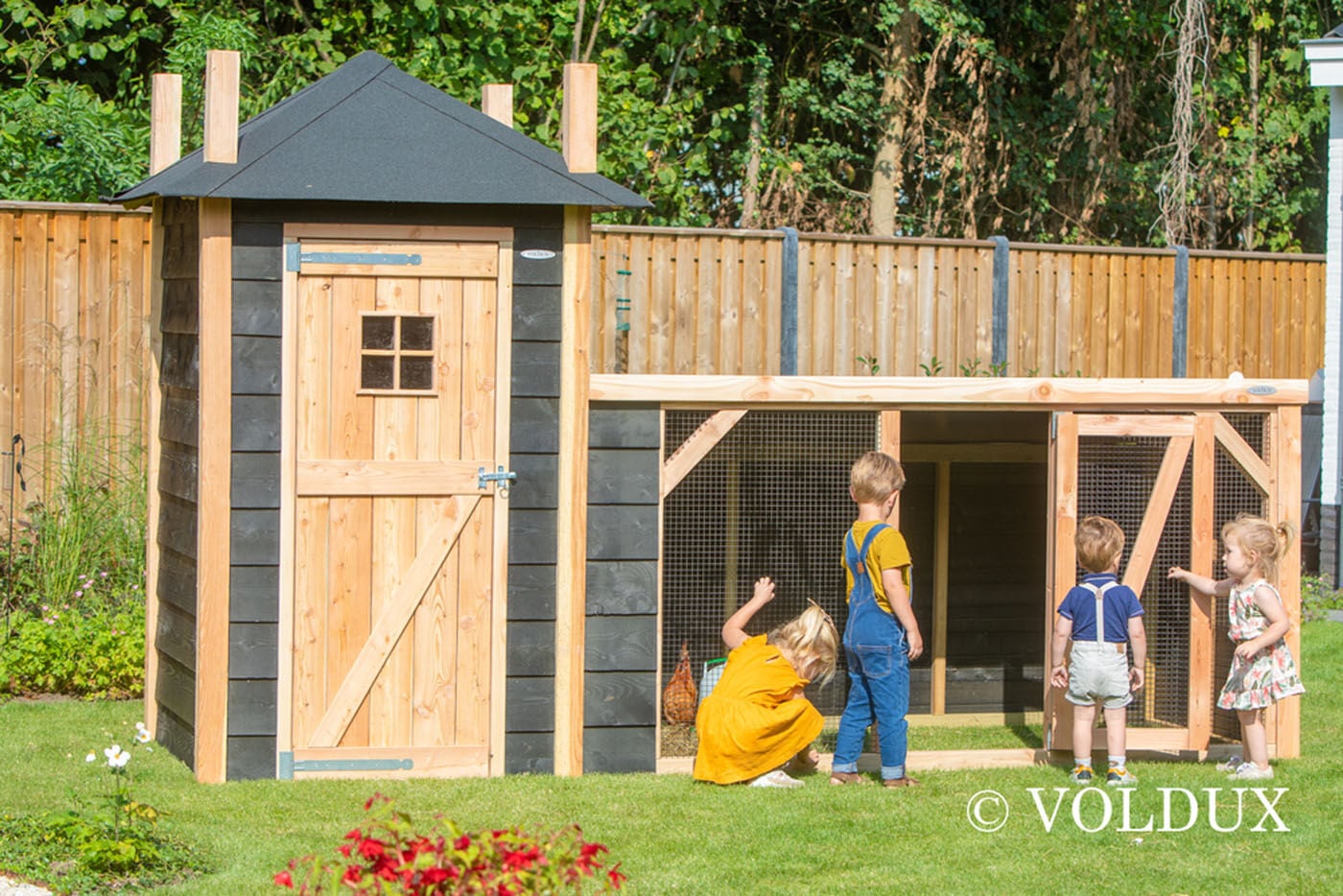 Voldux Hooiberg Gijs - Kippenhok - Naturel/zwart