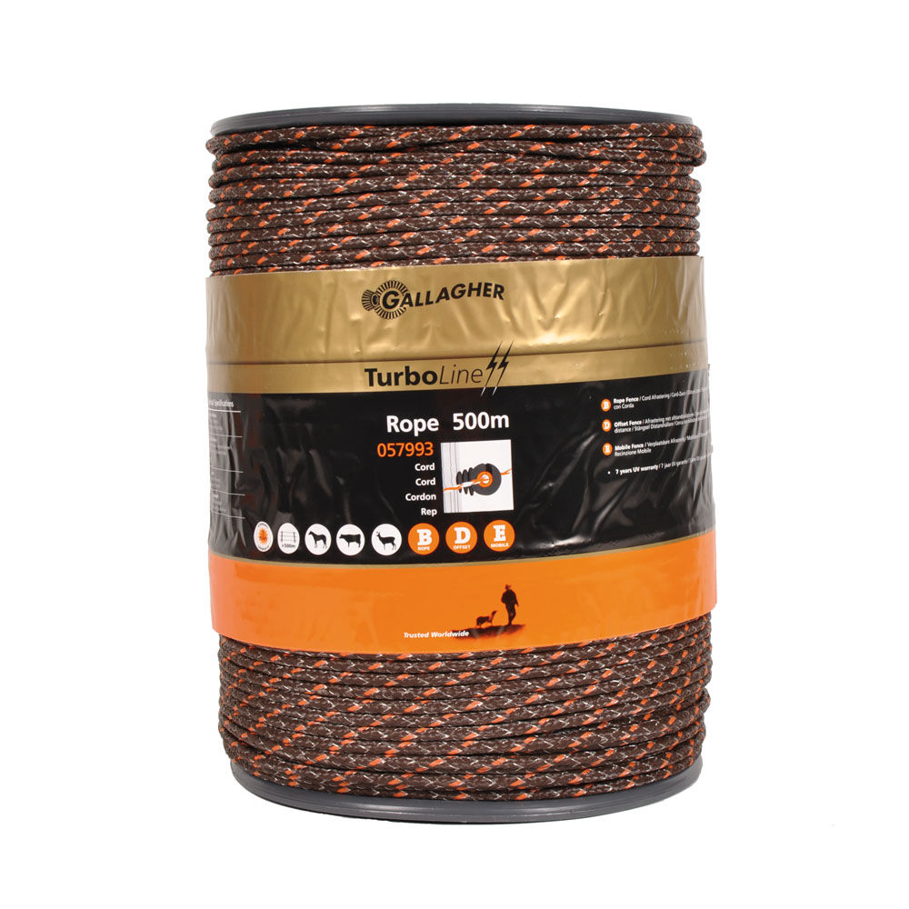 Gallagher PowerLine Cord - Schrikkoord - 32 cm - 500 Meter - Terra - 26.5 cm - 50000 cm Gallagher PowerLine Cord - Schrikkoord - 32 cm - 500 Meter - Terra - 26.5 cm - 50000 cm