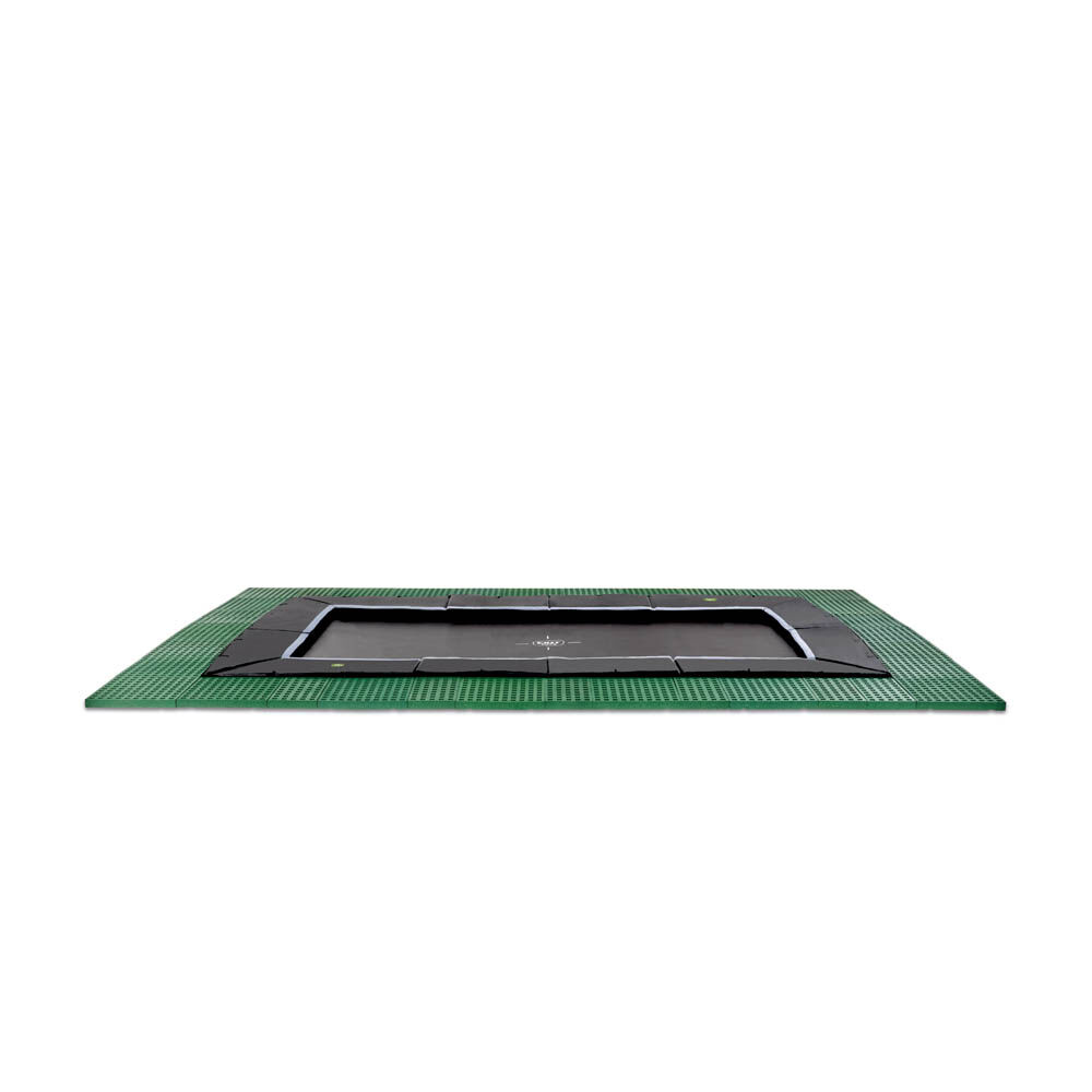 Exit Dynamic - Groundlevel trampoline - Zwart - 244x427 cm