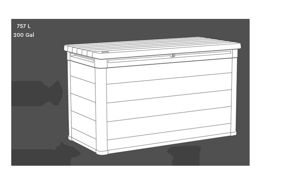 Keter Rosewood - Opbergbox - 90x72.5x151.7 cm