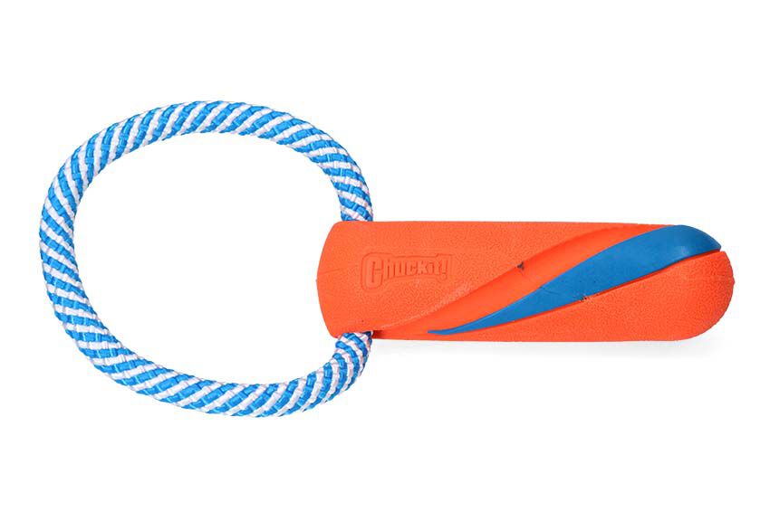 Chuckit Ultra bumber - Apporteren - Hondenspeelgoed - Oranje / Blauw - 25.1x14.5x6.5 cm - Medium