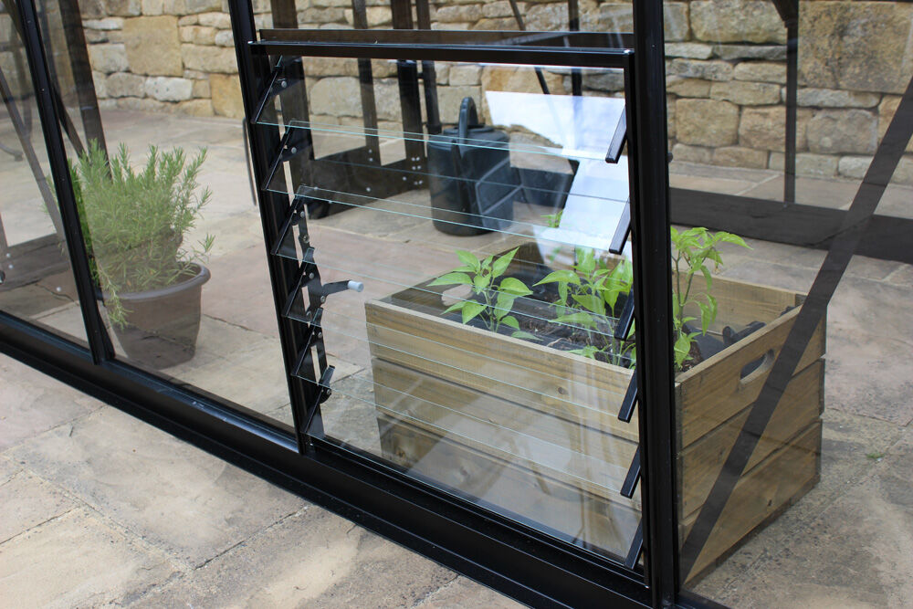 Eden Birdlip 48 - Tuinkas - zwart - 213x147.8x256 cm - Veiligheidsglas