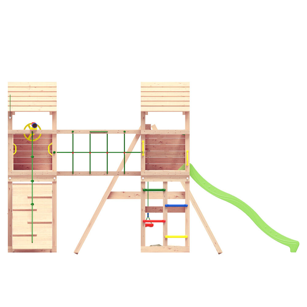 Jungle Gym Mandal Douglas - Speeltoestel - Licht groen - Douglas hout